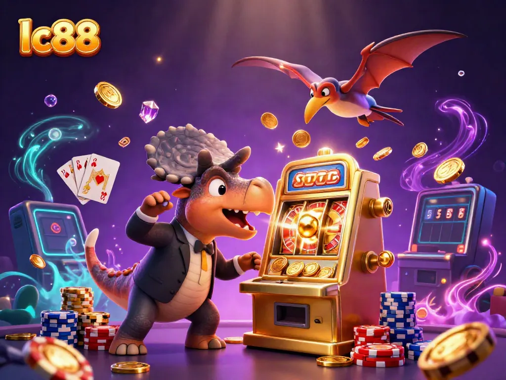 Witness lc88's thrilling jackpot scene with vibrant characters and dynamic casino elements.