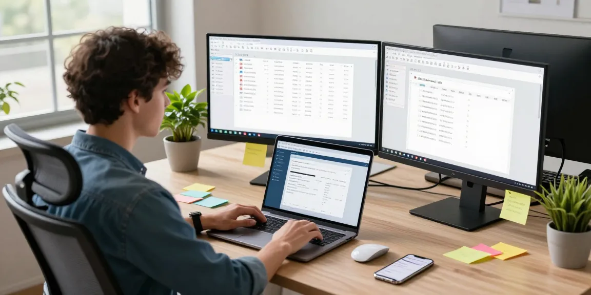 Download WPS Office in a modern workspace with vibrant plants and tech gadgets.